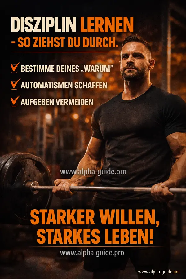 disziplin als mann lernen - so ziehst du durch