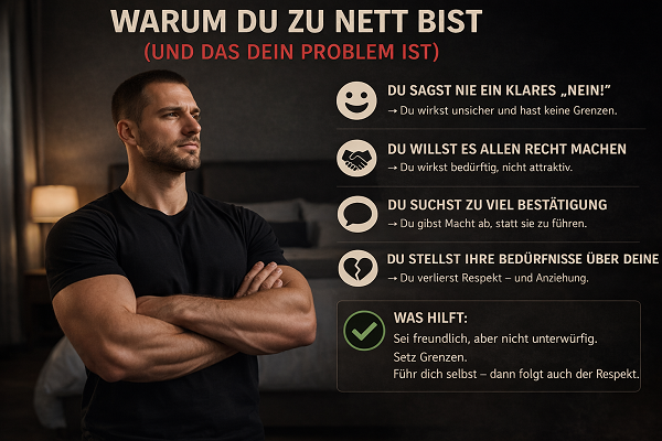 warum du zu nett bist als mann und das änderst
